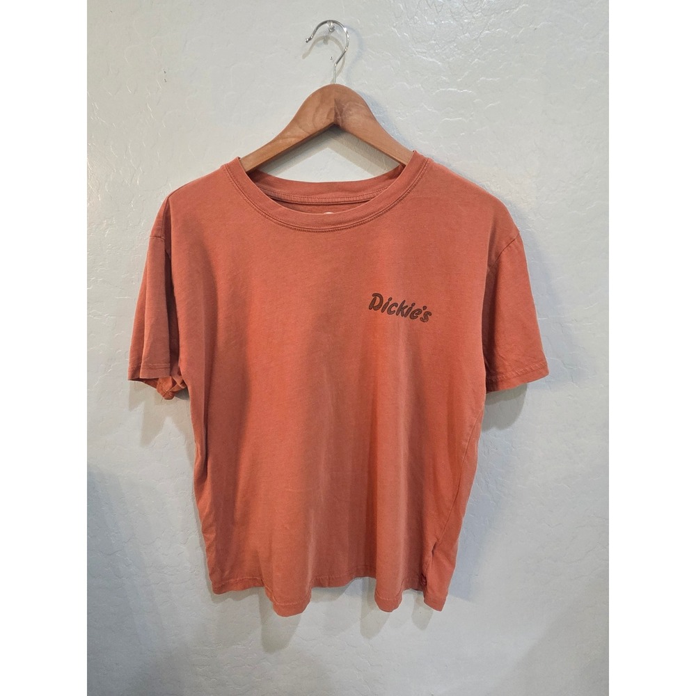 Vintage Dickies American Original Graphic T-Shirt Orange Womans Large Cotton Tee